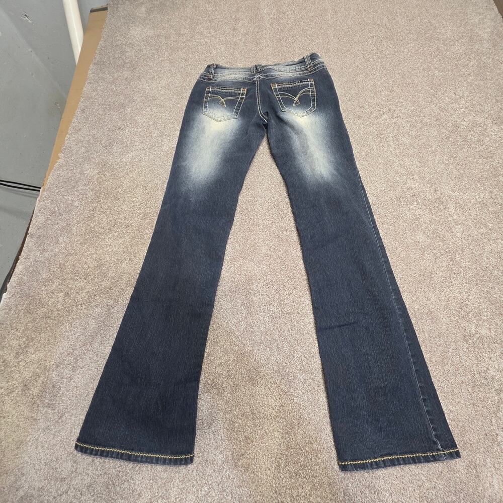 Angels Jeans Women's Size 9 Dark Wash Bootcut Flare Y2K Low Rise Stretch Denim
